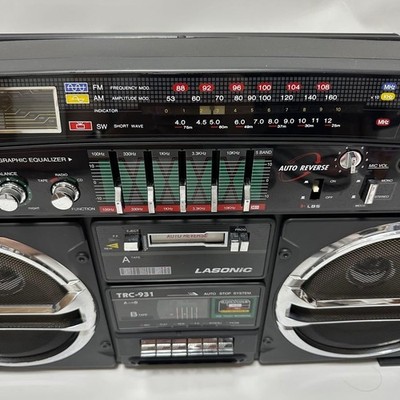 LASONiC TRC-931 Vintage Boombox 1980s Retro Portable Stereo For
