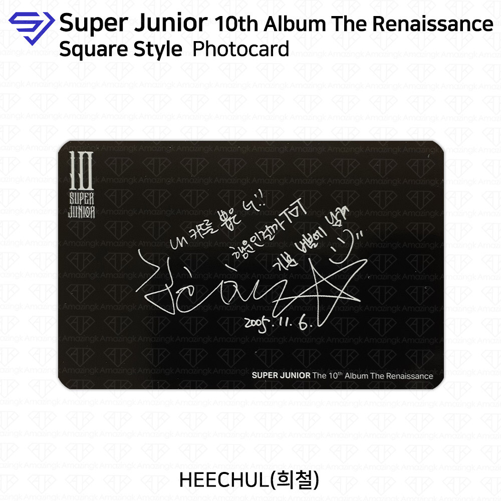 Super Junior SJ 10th Album The Renaissance Official Photocard KPOP