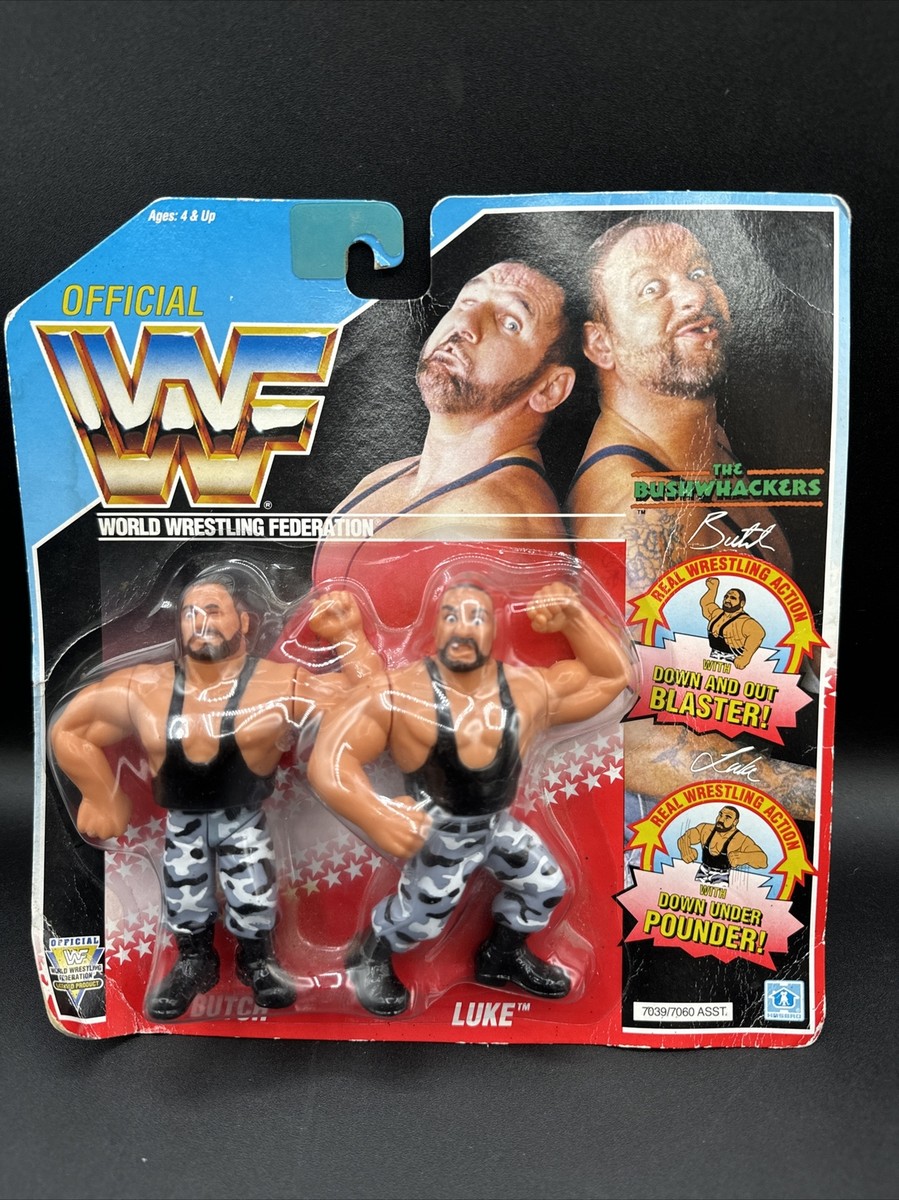 1991 Hasbro WWF THE BUSHWHACKERS BUTCH & LUKE Official World