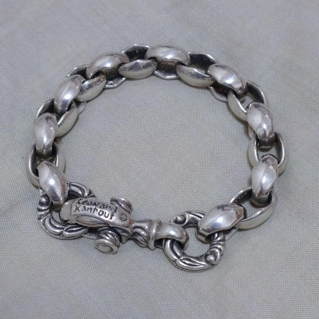 LONE ONES Silk Link Bracelet M w/Crane Circle Leonard Kamhout 8.85