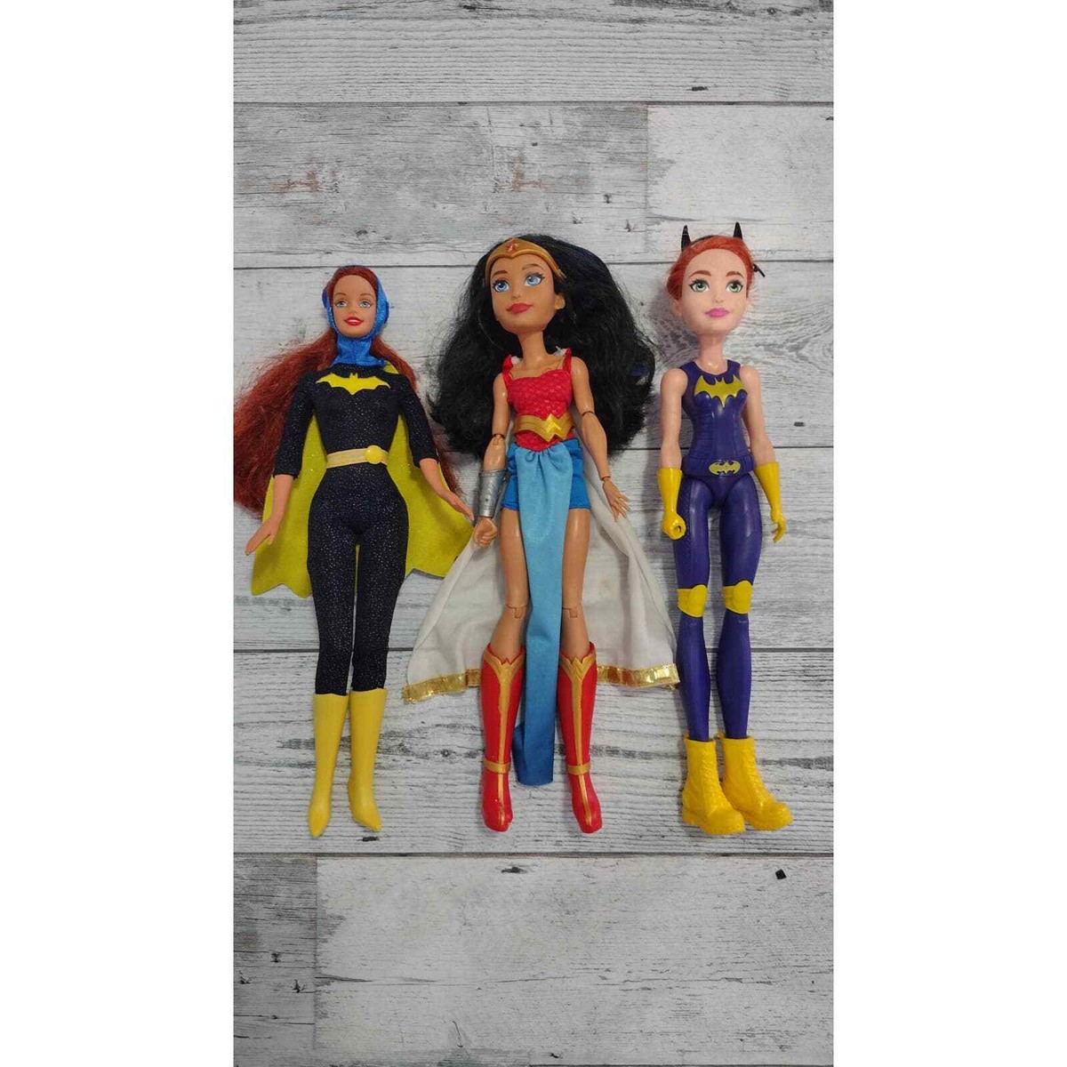 DC Super Friends Wonder Woman/BatGirl & Bat Girl Barbie! 3 Dolls
