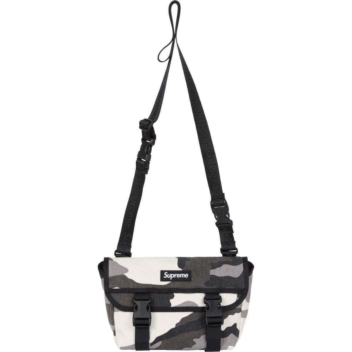 Supreme Mini Messenger Bag in Snow Camo SS25 Water resistant