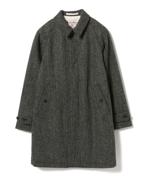 ASK availability First) BEAMS Bal Collar Coat Harris Tweed New | eBay