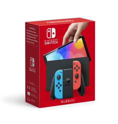 Nintendo HEGSKABAA Switch - OLED Model with Neon Red & Neon Blue