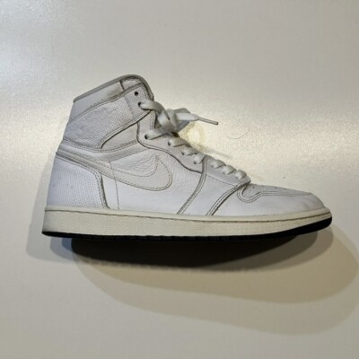 2017 Nike Air Jordan 1 Retro 1 High OG Size 9 White Perforated