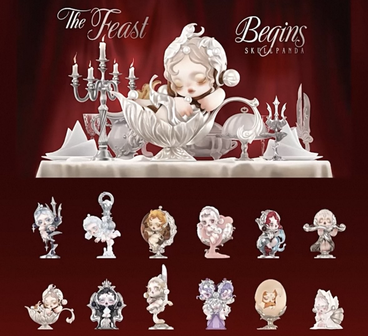 Authentic SKULLPANDA The Feast Begins Series Blind Box Confirmed