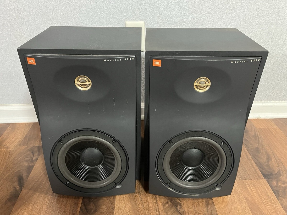 JBL 4208 Studio Monitors 75Watt 8OHM Speakers Pair (New Foam No