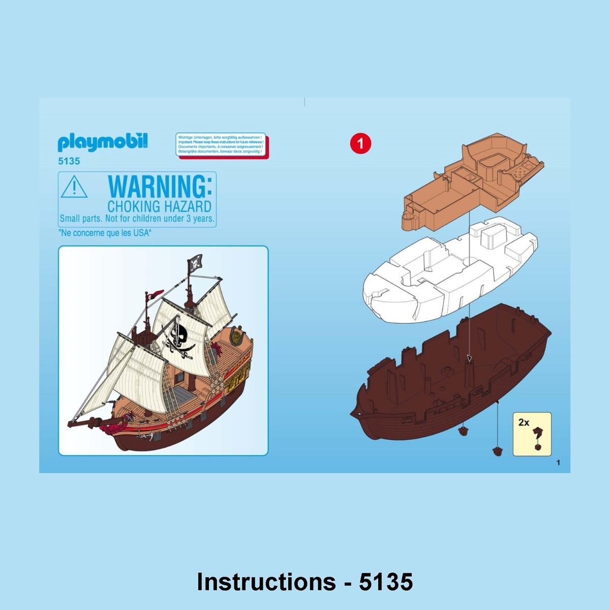 PLAYMOBIL * PIRATE SHIP 5135 5136 5137 5138 5139 * SPARE PARTS