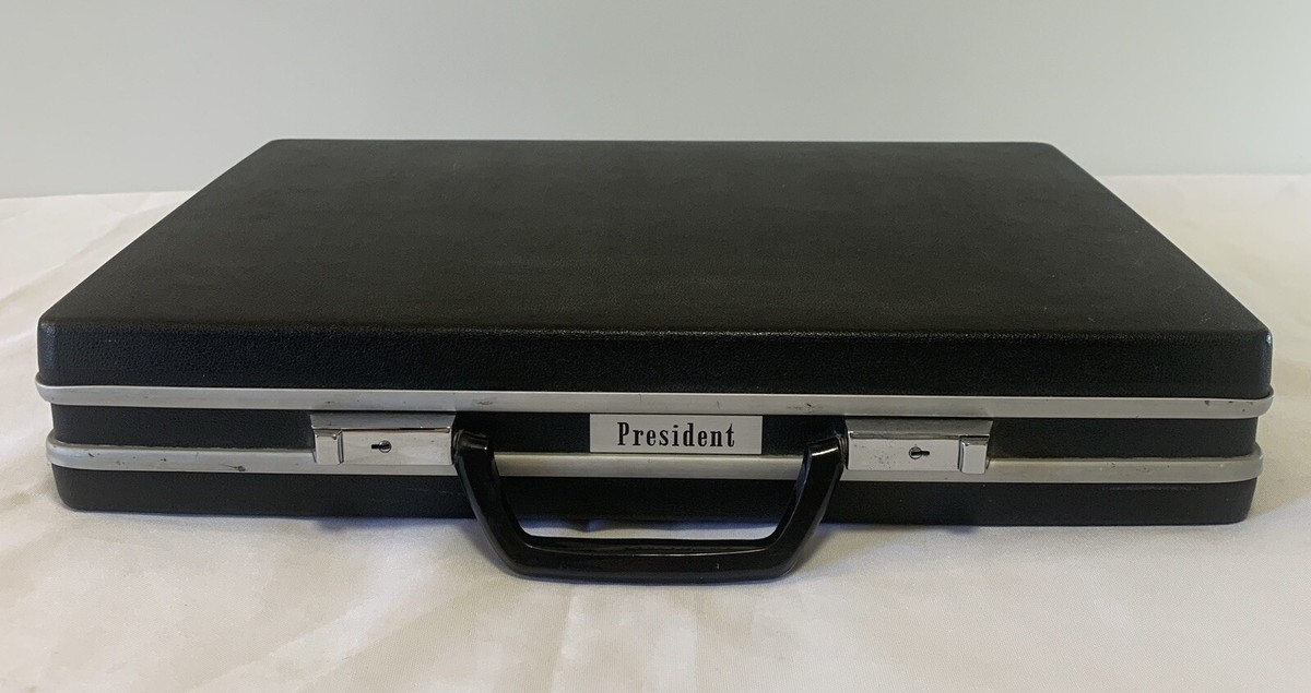 Vintage 1980s President Briefcase Suitcase Hard Case Office