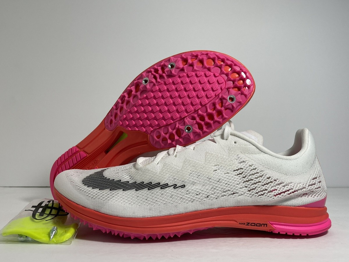 Nike Zoom Streak LT Spike Flat Mens Cleats White Pink DN1699-100