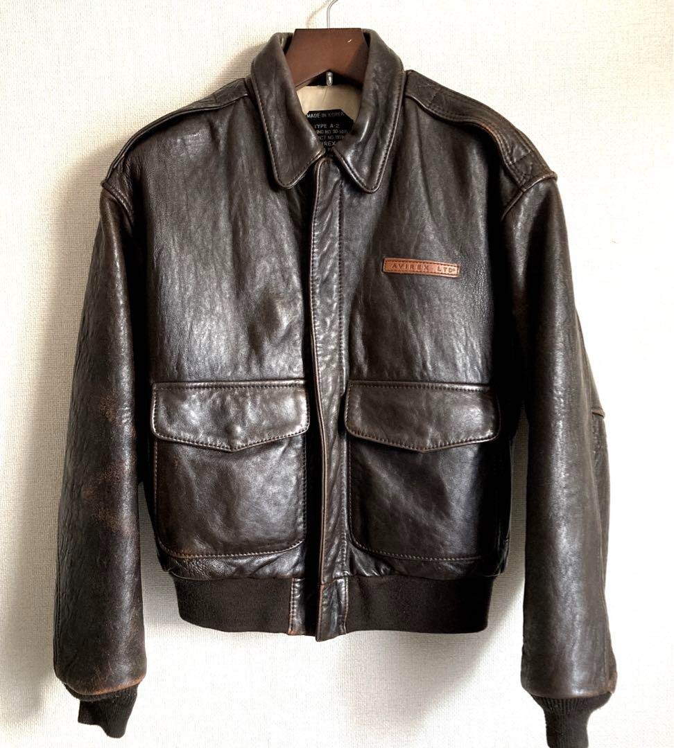 AVIREX A-2 Flight Jacket auth Leather men Size XS Brown | eBay