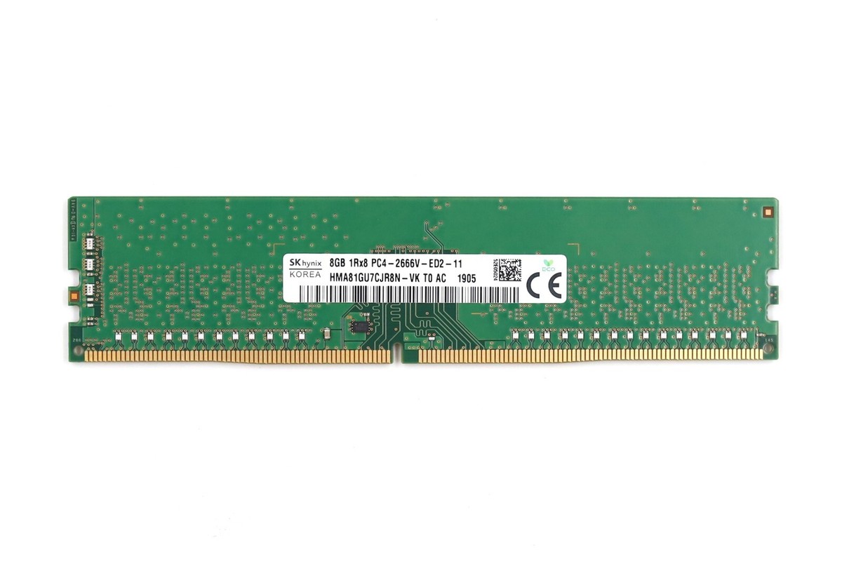 SK Hynix 8GB 1Rx8 PC4-2666V-ED2-11 ECC Unbuffered Memory P/N