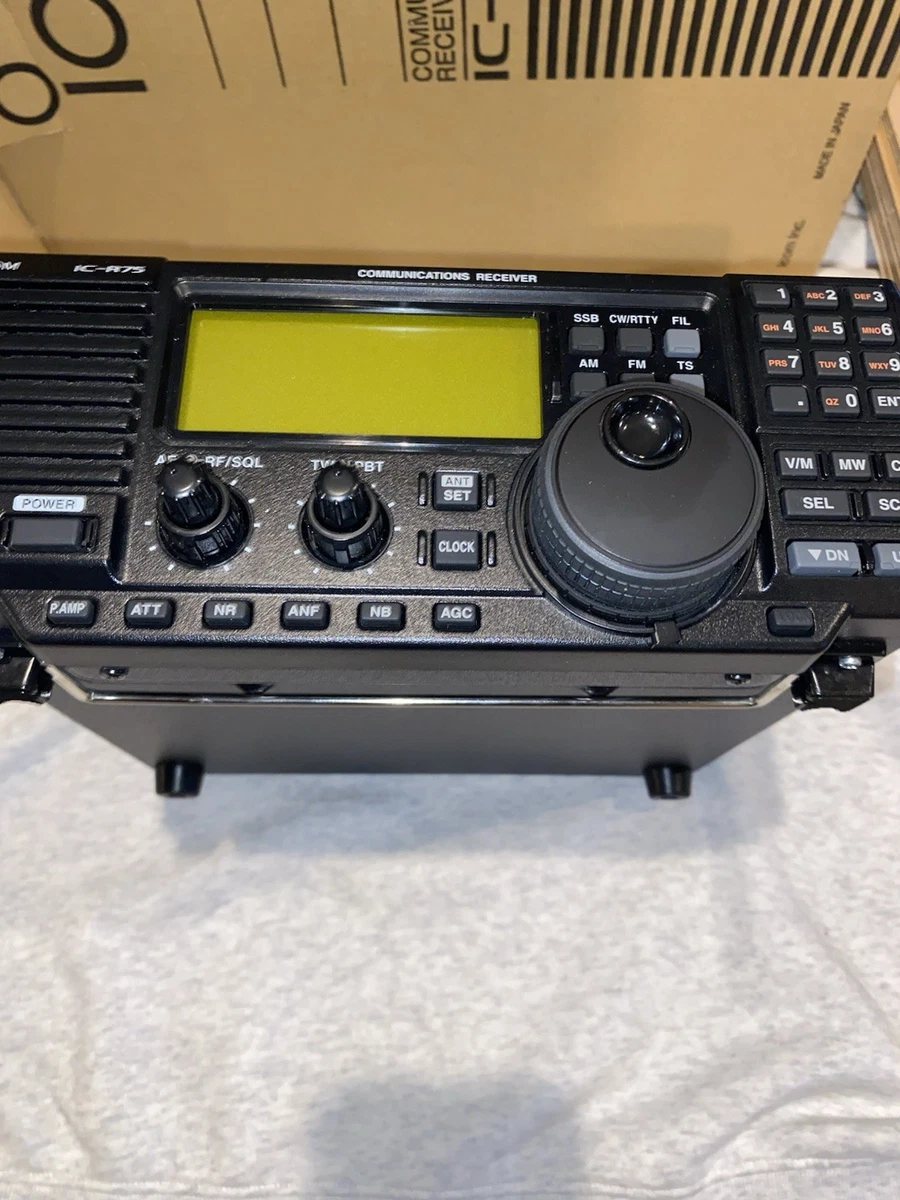 ICOM IC−R75 ／AD-55J 完動・未使用品 ICOM IC−R75 ／AD-55J 完動
