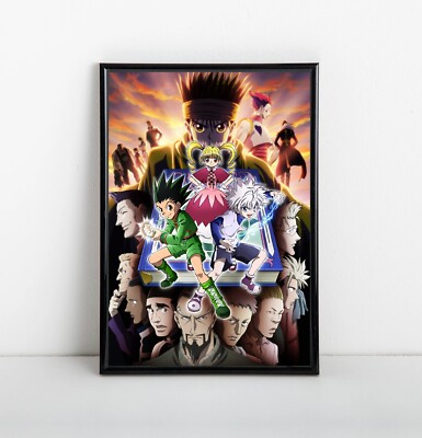 Hunter X Hunter Poster | Framed Art | All Characters | Anime | NEW