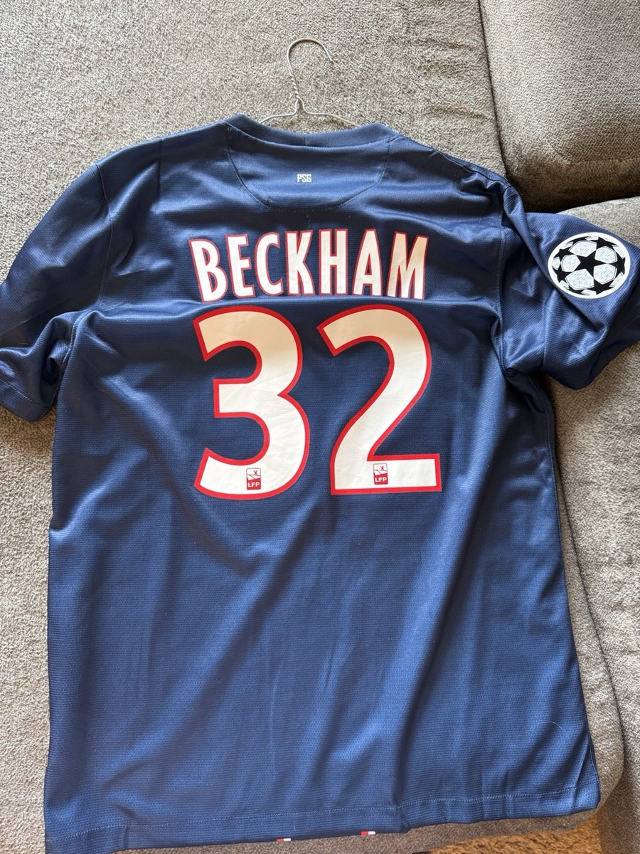 David Beckham PSG Champions League Jersey Size Men's Large | eBay