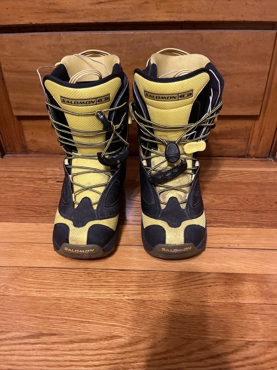 Mens SALOMON SYNAPSE Customfit 3D Size 9.5 Black & Yellow
