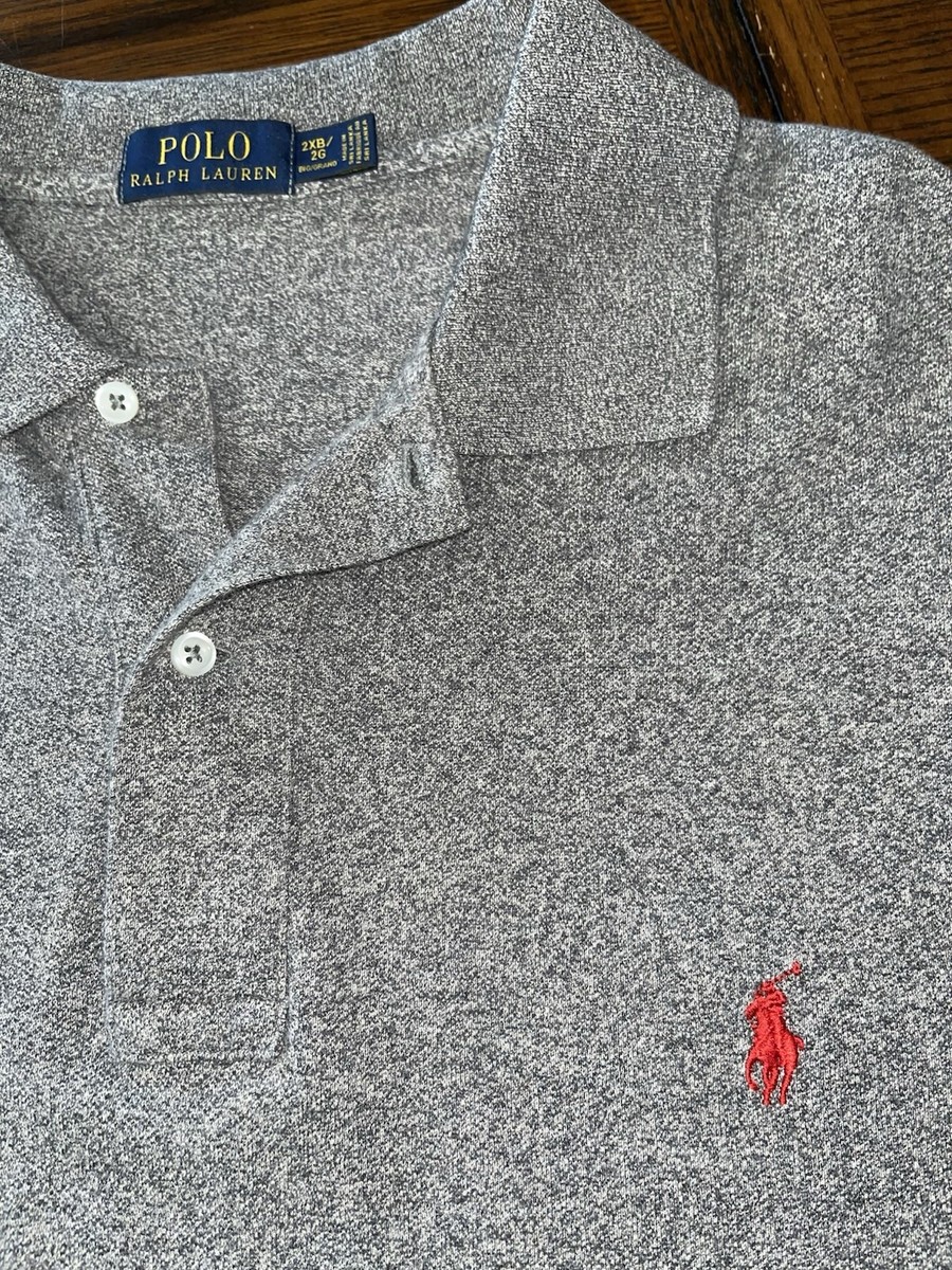 2XB - Polo Ralph Lauren Heather Grey Red Horse Excellent Condition