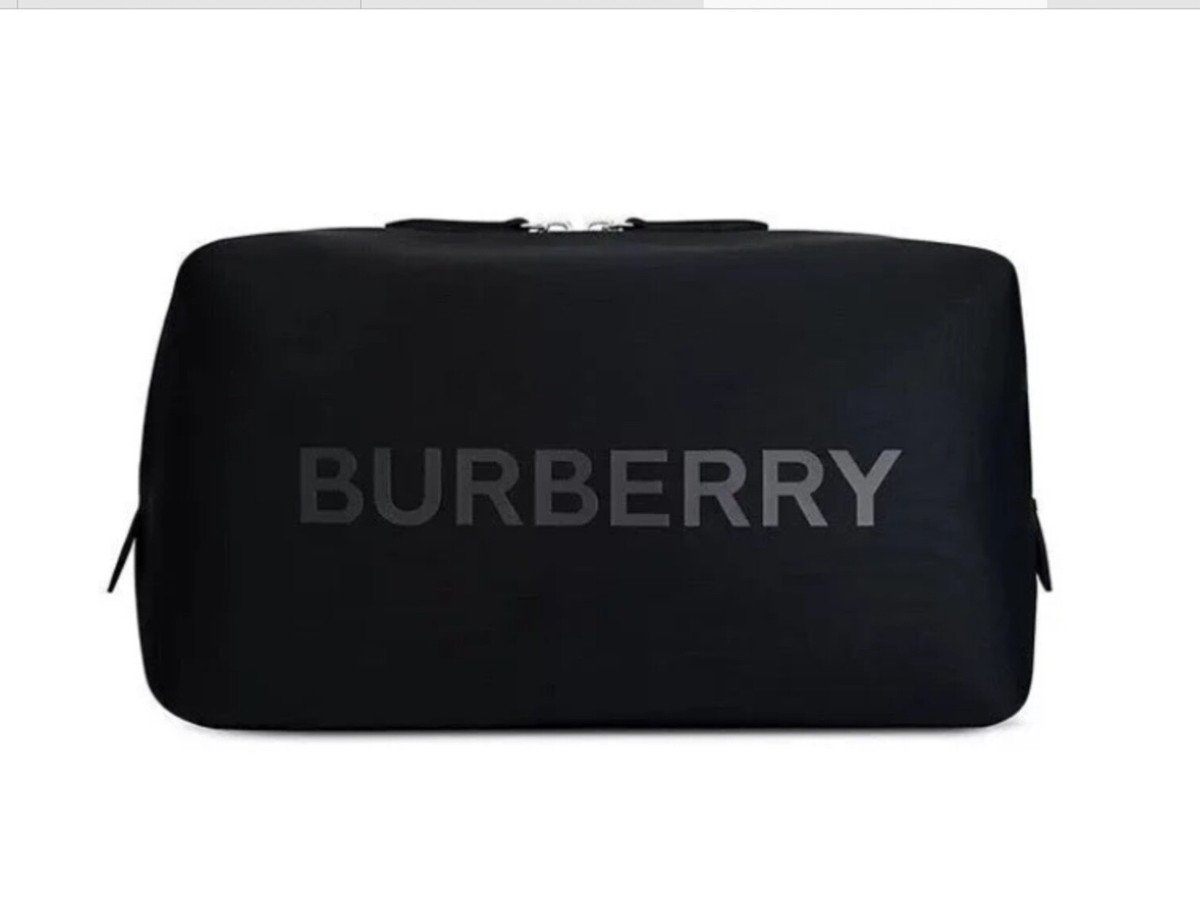 BURBERRY Beauty Black Pouch Cosmetic Travel Case Fragrance Promo