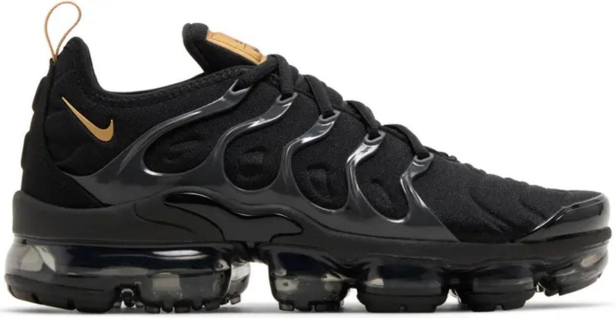 Preços baixos em Nike Air VaporMax Plus Black Metallic Gold | eBay
