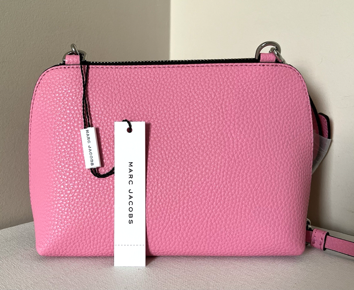 New Marc Jacobs Grind Crossbody Pouch Pebble Leather Petal Pink | eBay