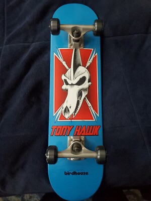 Vintage 2001 Birdhouse Tony Hawk Pterodactyl Skull Skateboard Deck