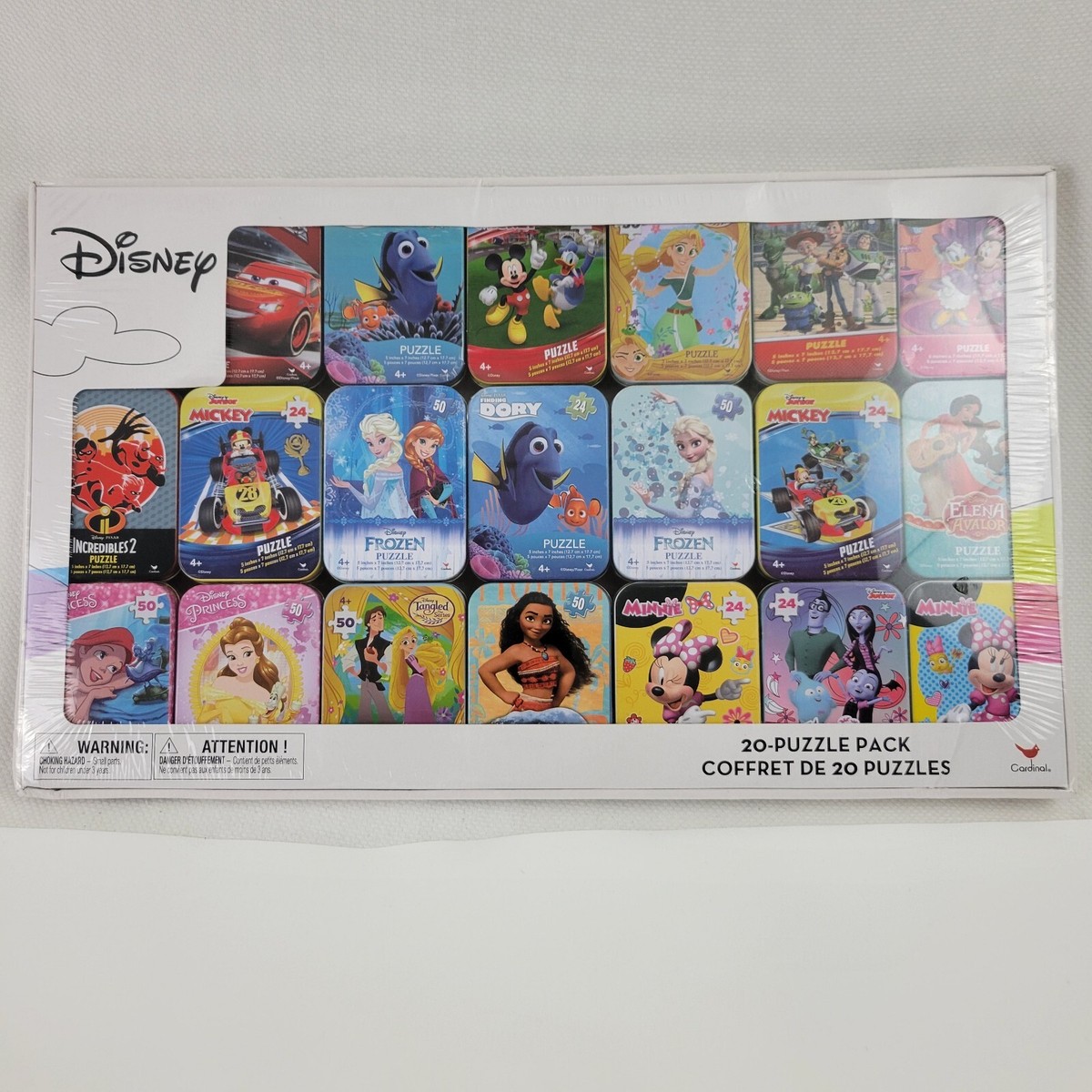 Disney Mini 20 Jigsaw Puzzle Pack set Tin 24 & 50 Pieces Princess