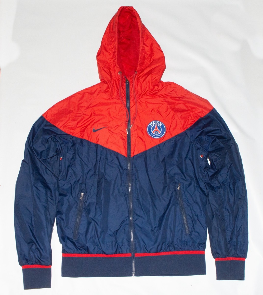 PSG Nike Jacket Paris Saint Germain Windbreaker Red, Blue Medium