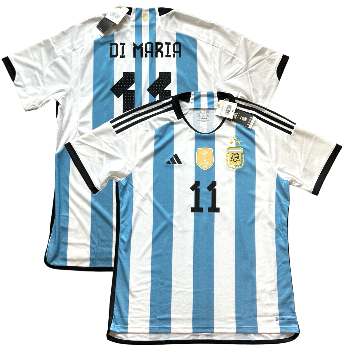 2022/23 Argentina Home Jersey #11 Di Maria XL World Cup Champions
