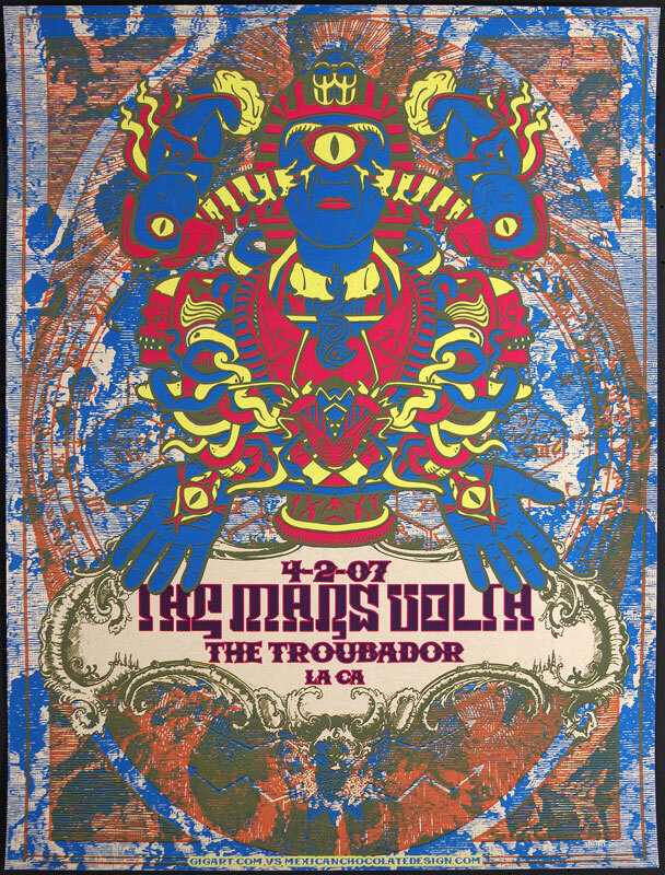 Mars Volta 4/2/2007 Troubador L.A. Rare Tan Paper Silkscreen
