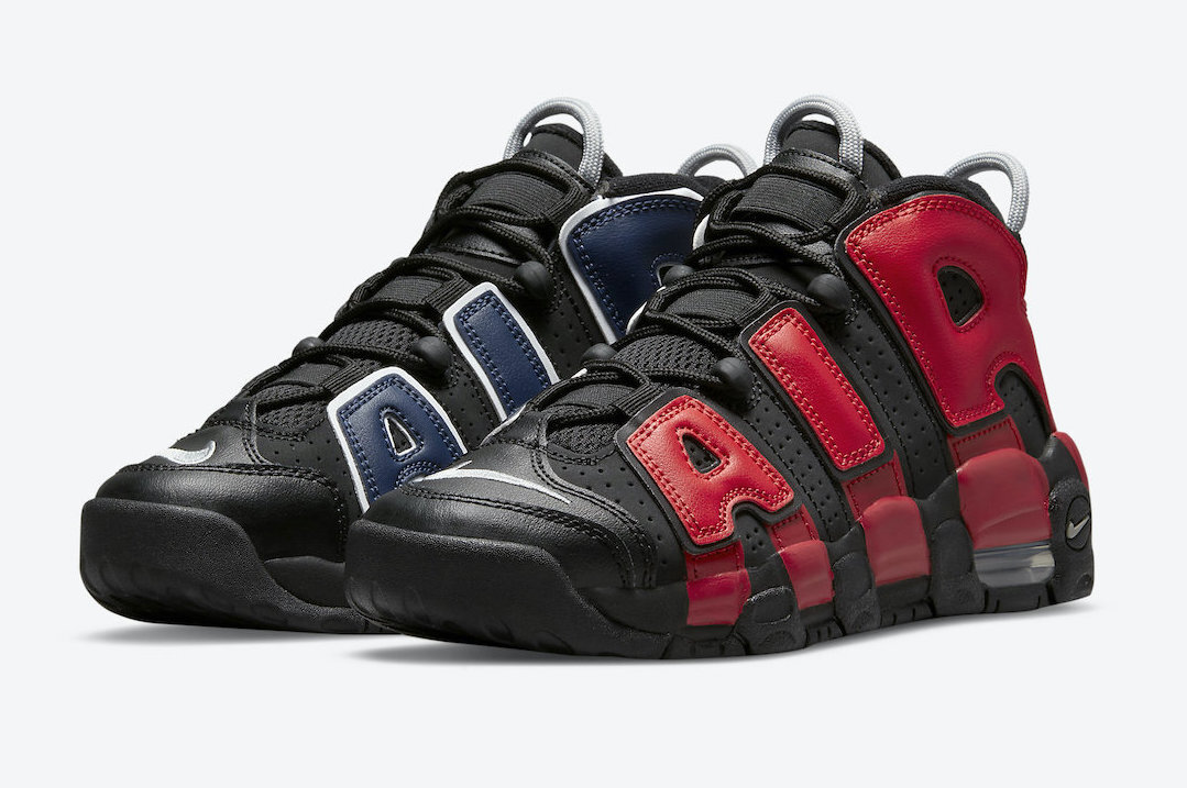 Nike Air More Uptempo '96 GS Split Black Red Bred DM0017-001 5.5Y