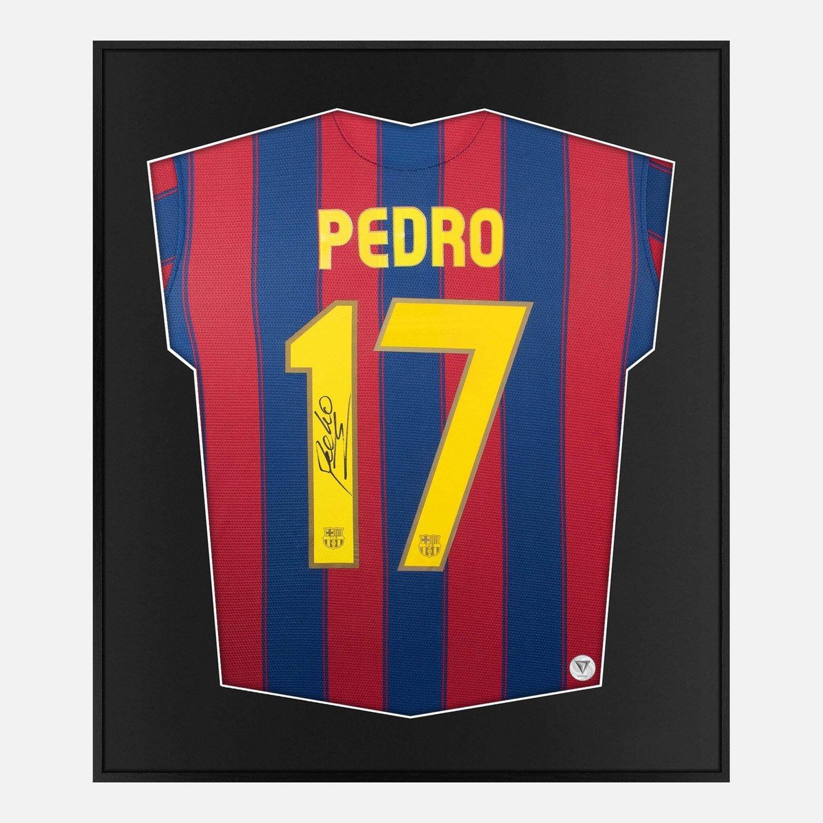 Framed Pedro Signed Shirt, Barcelona Home [Lite] | eBay