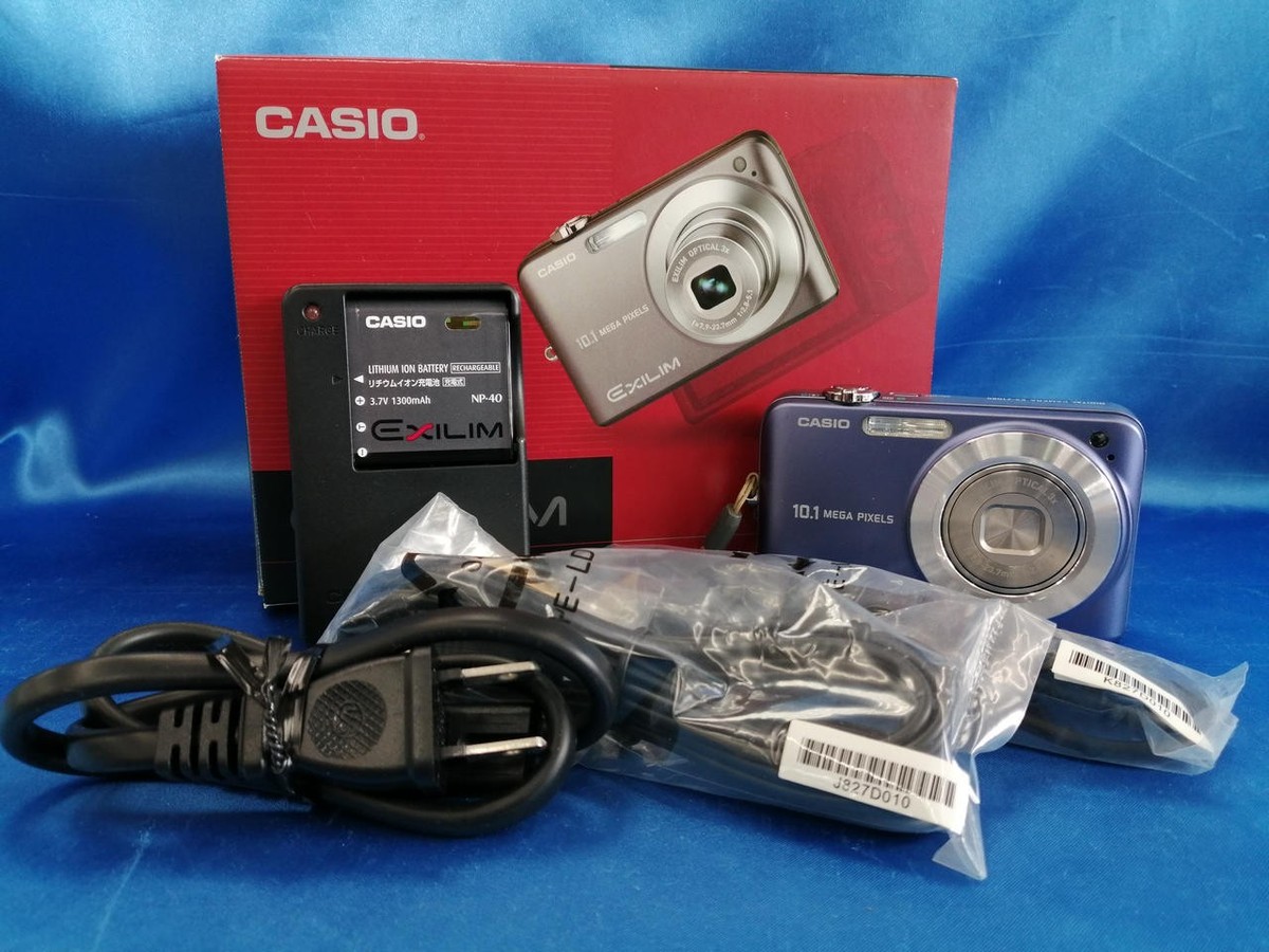 Casio Exilim Zoom EX-Z1080 Blue 10.1MP Compact Digital Camera From