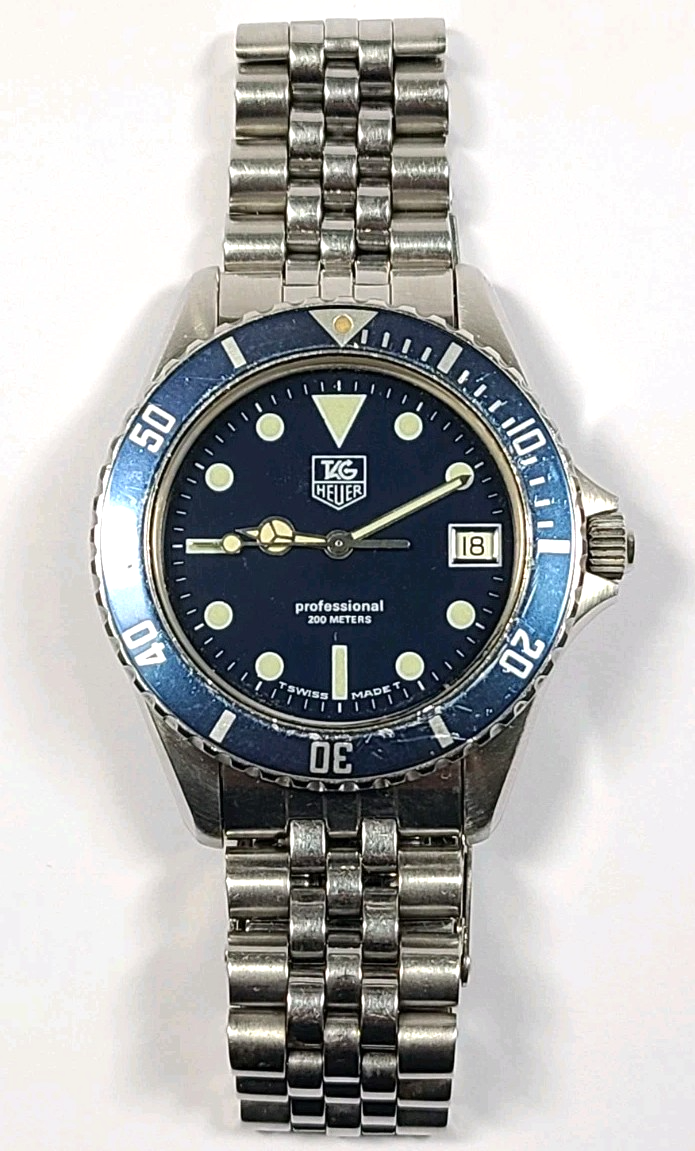 Tag Heuer Professional 200M Watch Stainless Steel Blue Quartz