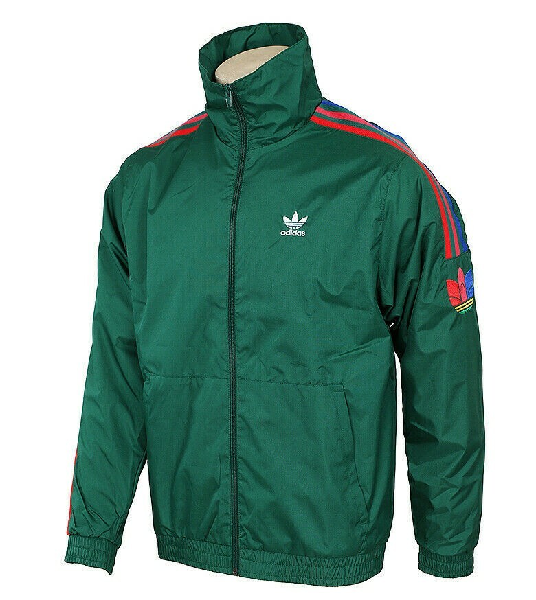 NEW Adidas Originals 3D Trefoil 3-Stripes Track Jacket Dark Green