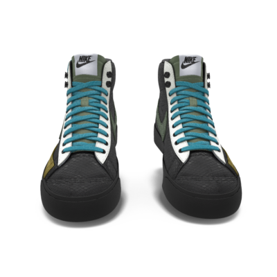 $195 NIB NEW Mens NIKE Blazer Mid 77 Custom Black Mixed Python