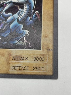 Yugioh bandai No.118 Blue Eyes White Dragon 1999 old school