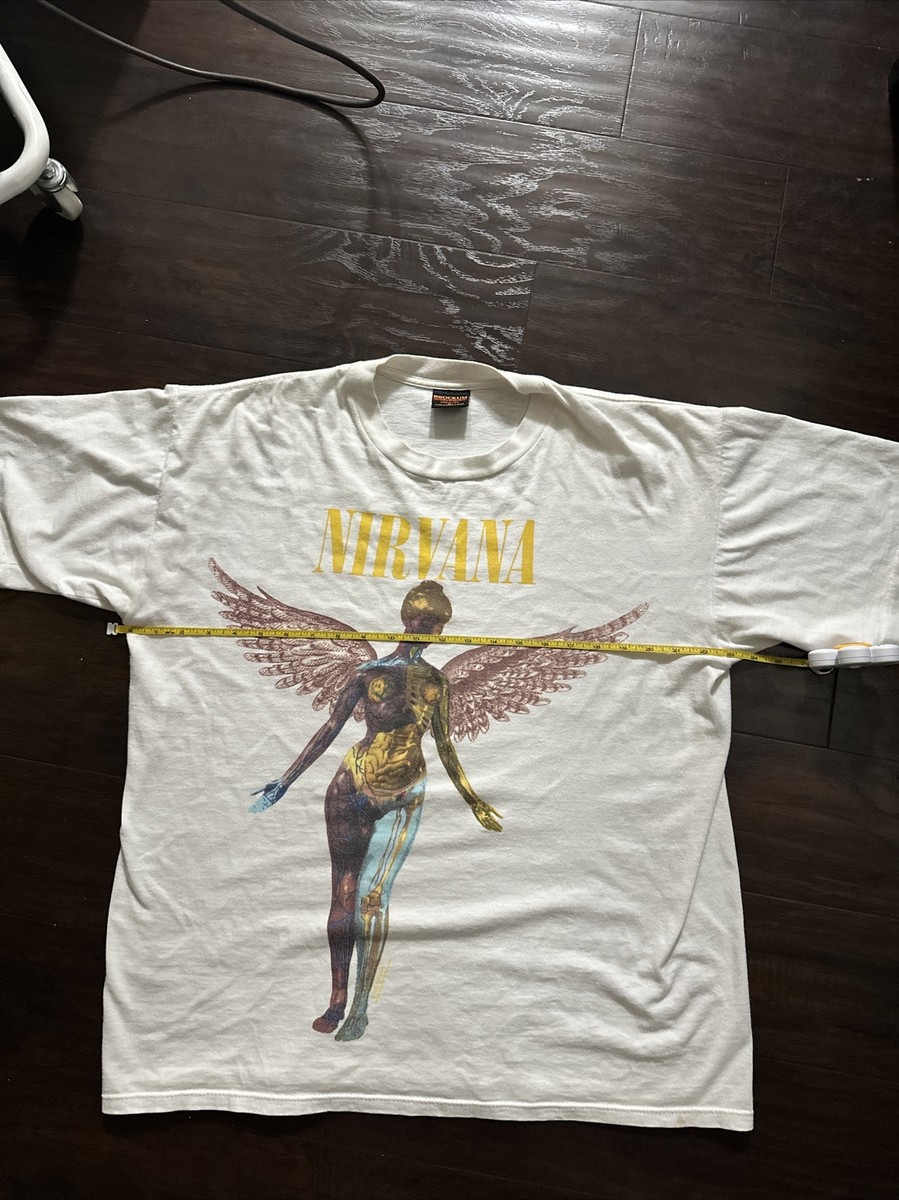 Vintage Nirvana T-Shirt In Utero Tour Angel 1993 XL Brockum | eBay