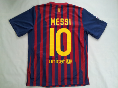 NIKE DRI FIT BARCELONA #10 LIONEL MESSI AUTHENTIC SOCCER JERSEY IN