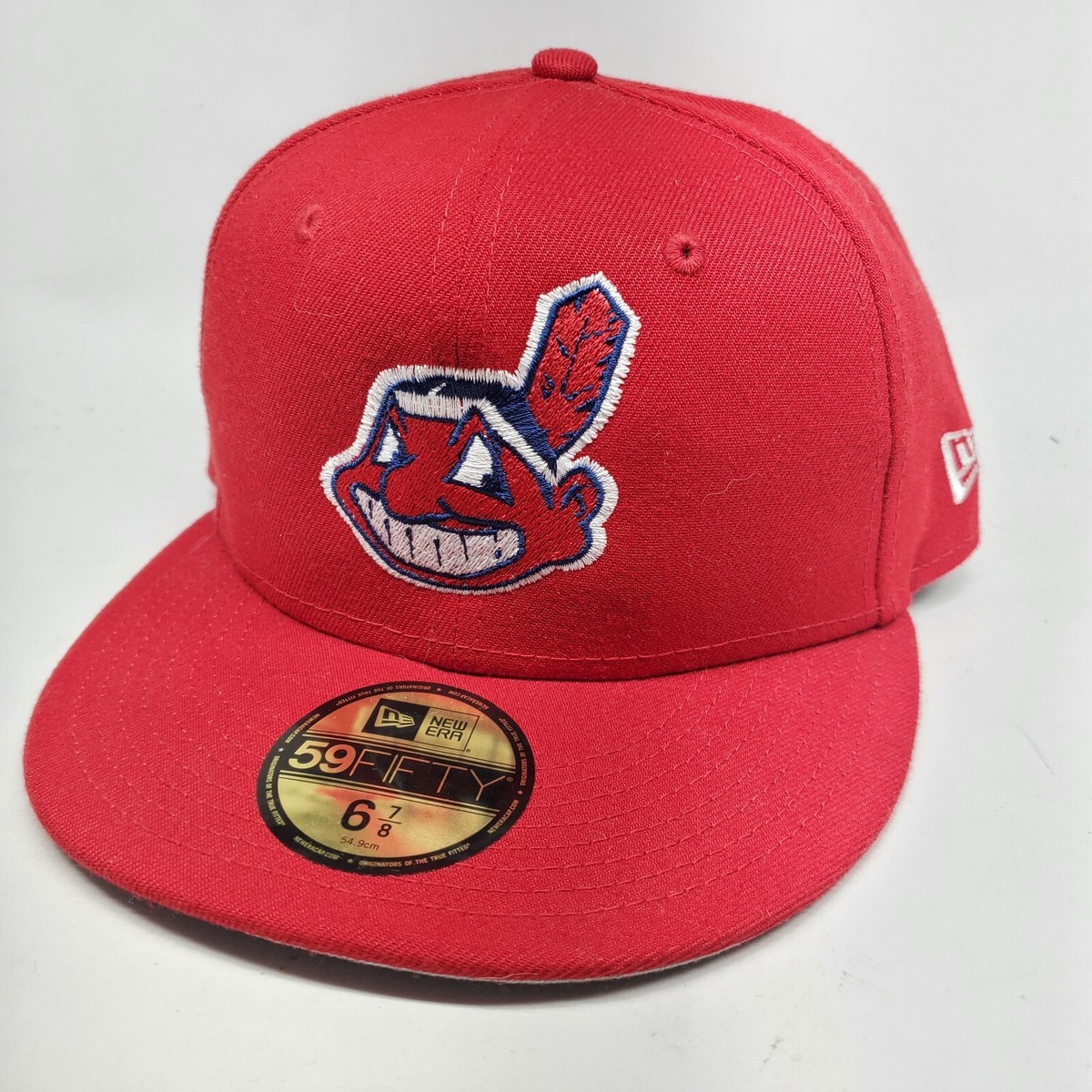Cleveland Indians New Era Snap Back 6 1/2 fitted 59Fifty Red MLB