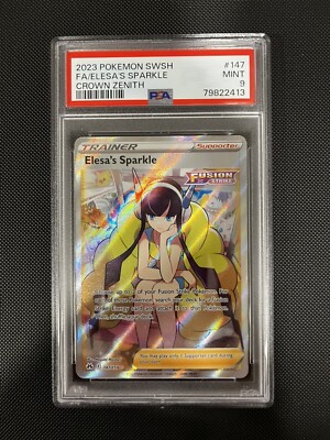 2023 Pokemon Crown Zenith ELESA'S SPARKLE #147 Full Art PSA 9 Mint