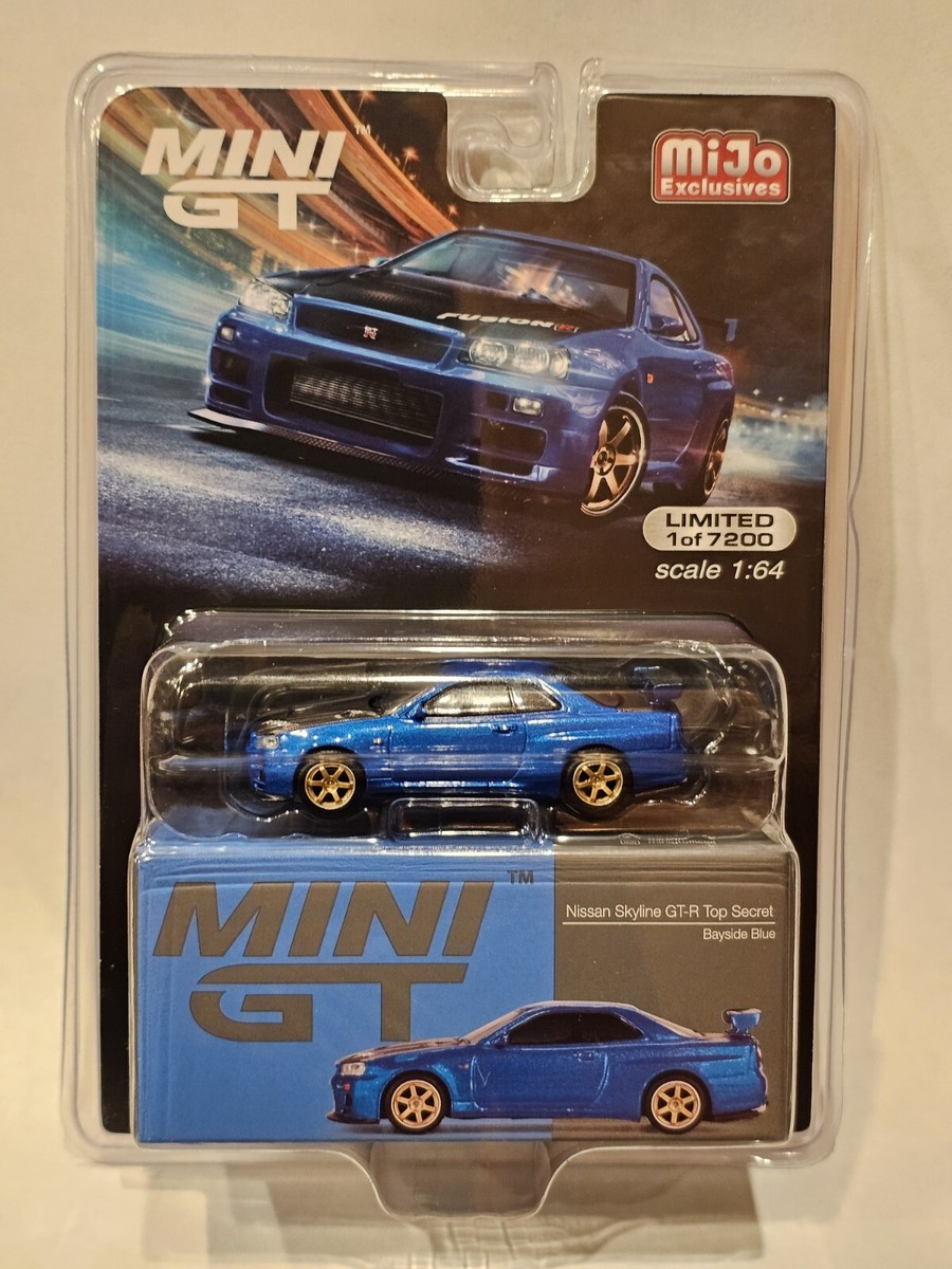 2023 Mini-GT NISSAN SKYLINE GT-R (R34) Top Secret Bayside Blue