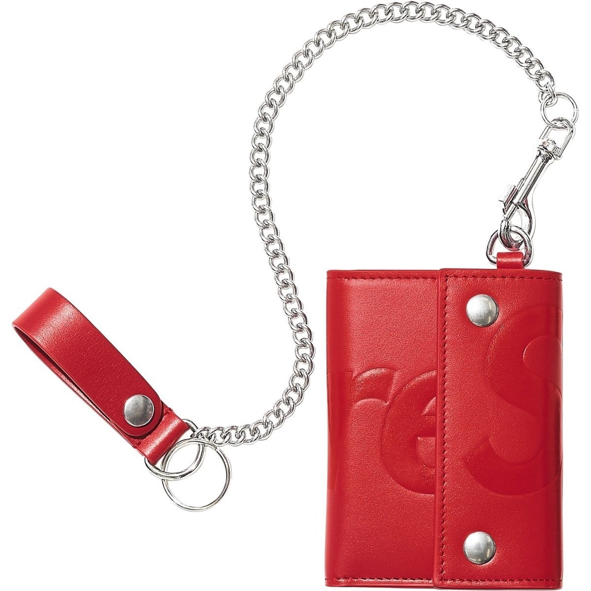 Supreme Leather Chain Wallet RED (NO BOX) | eBay