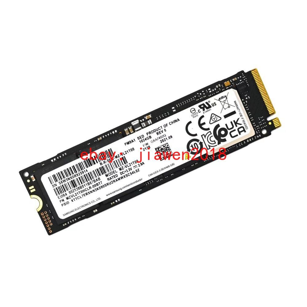 Samsung 1TB PM9A1 NVMe PCIe 4.0x4 M.2 2280 SSD MZVL21T0HCLR MZ