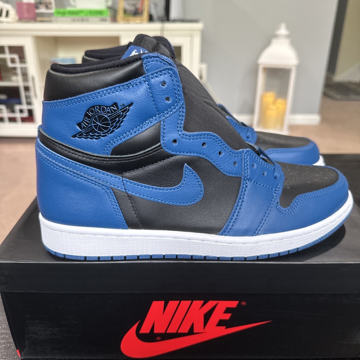 Size 10 - Jordan 1 Retro OG High Dark Marina Blue 195866171633| eBay