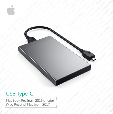 Macbook Pro, iMac, 2TB Portable External HDD :: USB-C :: Bootable
