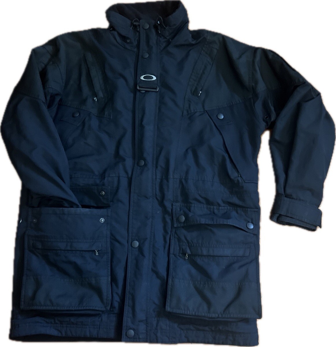 RARE 90s Oakley G Software Tech Utility Nylon Jacket Black Vent