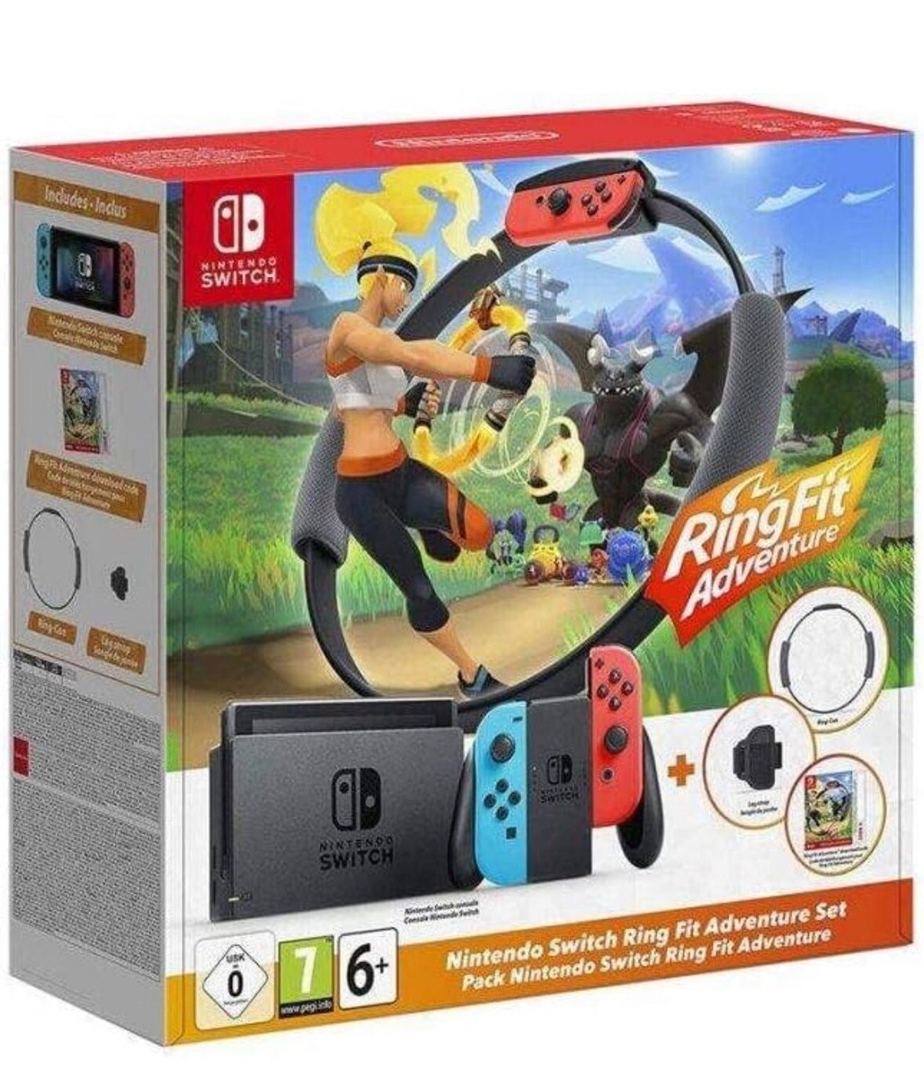 Nintendo Switch (Neon Red/Neon blue) - Ring Fit Adventure Edition