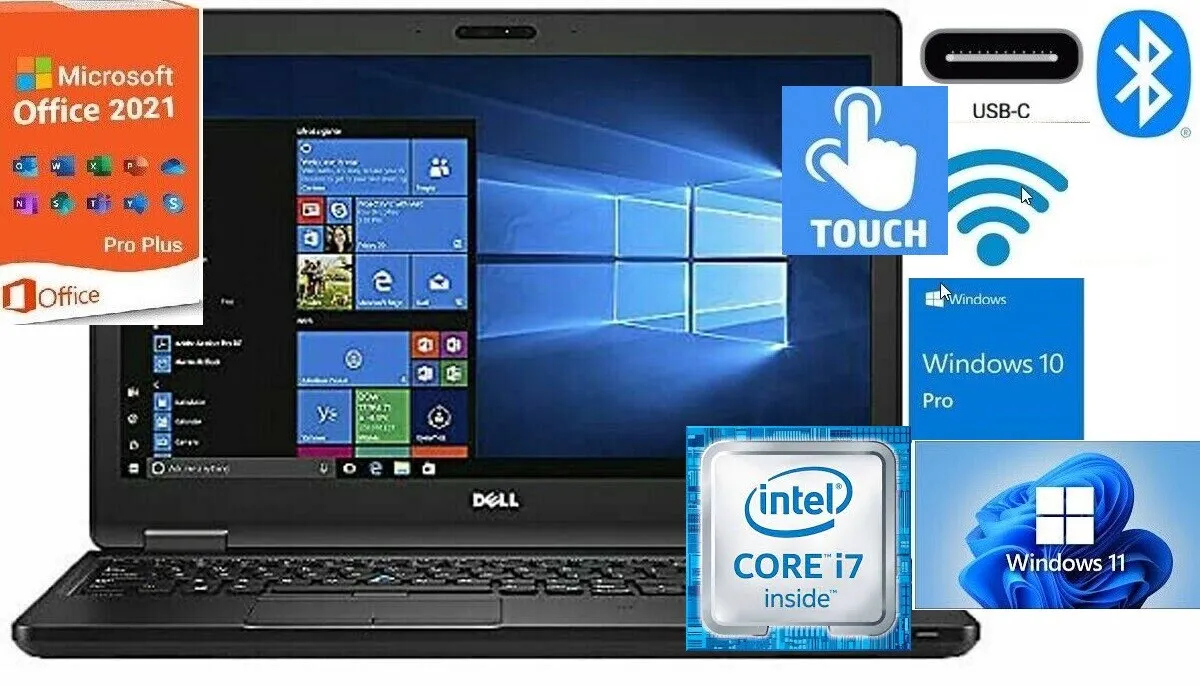 Dell Latitude 5590 Core i7 Touch 8GB 16GB 32GB 64G RAM 500GB 1TB