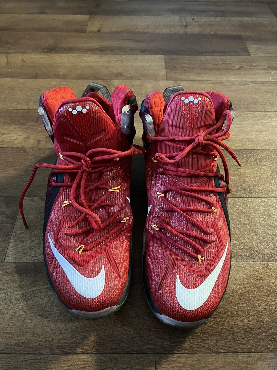 Nike Lebron XII 12 Elite Team University Red 724559-618 Sz 14 | eBay