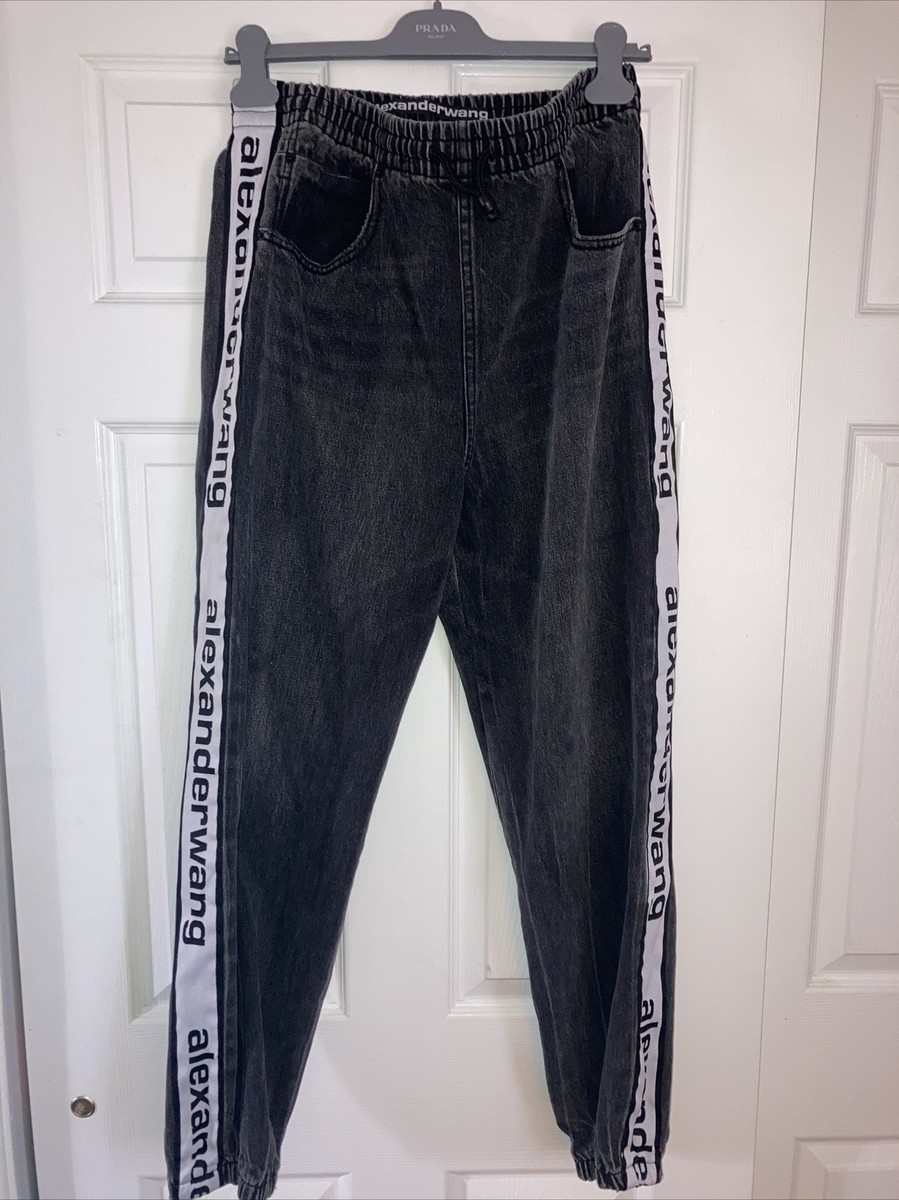 Alexander Wang Denim x Alexander Wang Track Pants Logo Grey Jeans